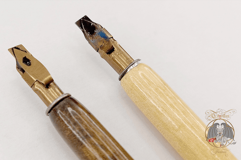 La préparation de la plume