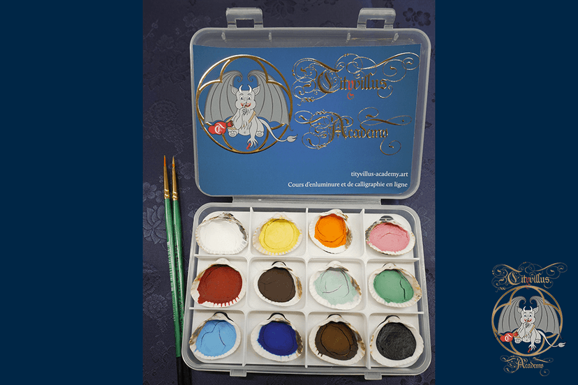 Les 12 couleurs de Tityvillus (moderne) + pinceaux